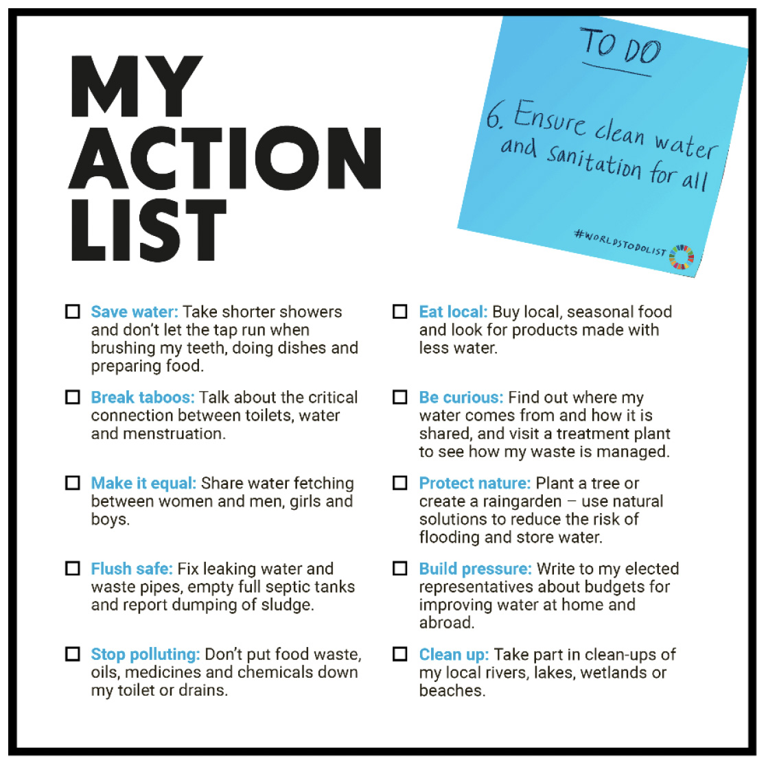 MyActionList_WorldWaterDayToDo